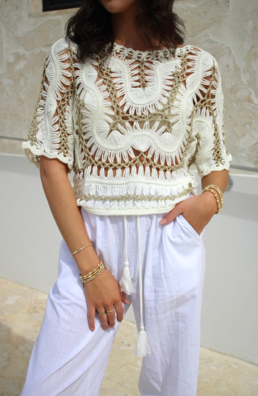 Charlotte Crochet Top