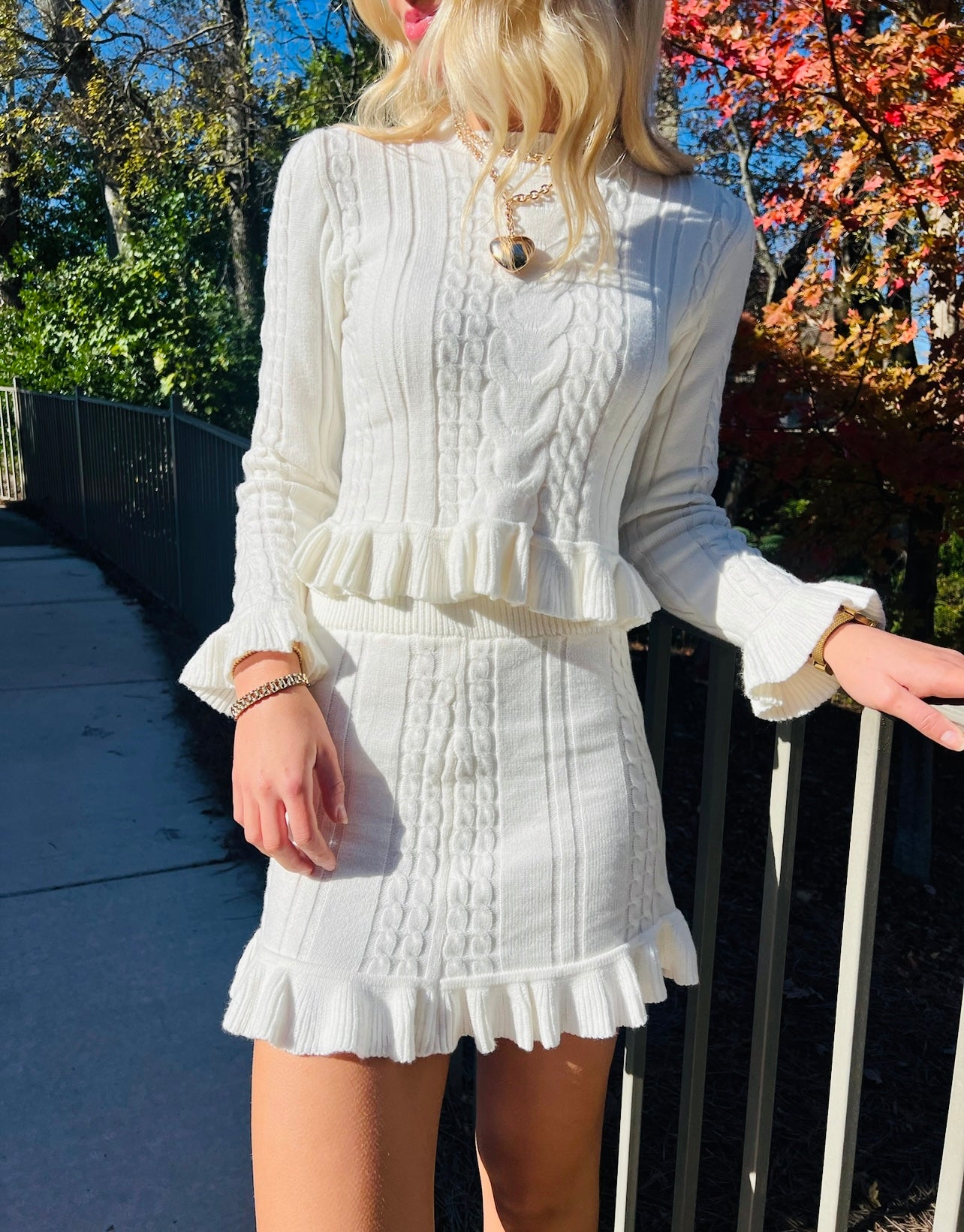 White Sweater Set