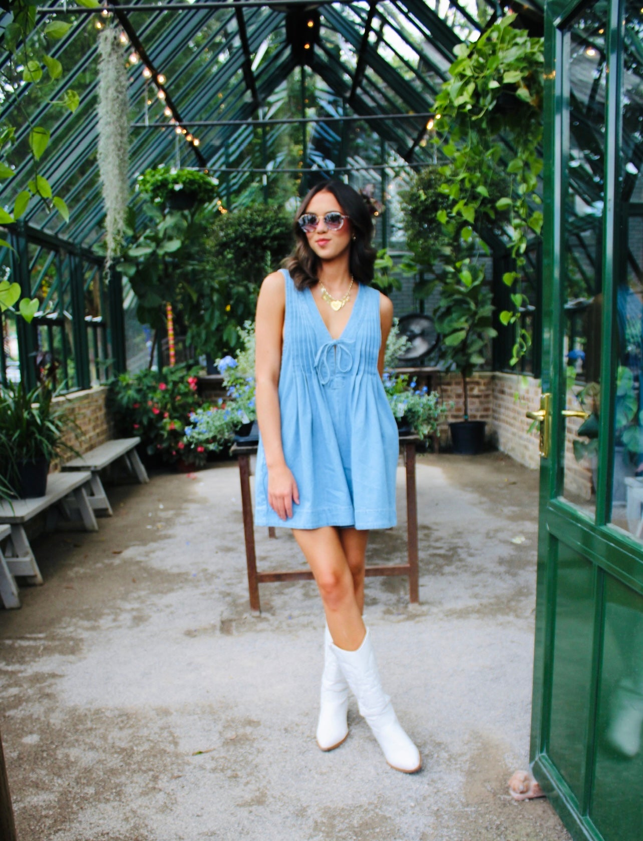 Hadley Grace Denim Romper