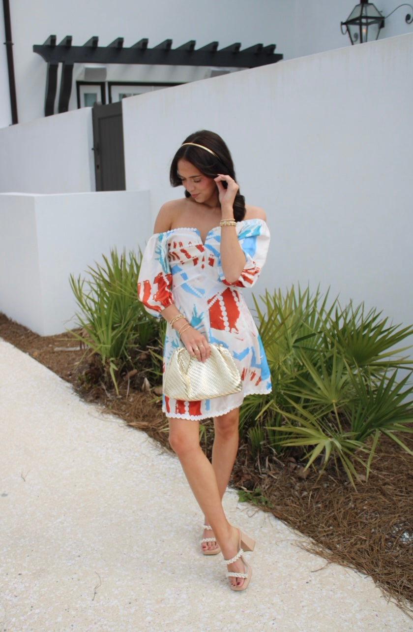 Ellis Patchwork Mini Dress