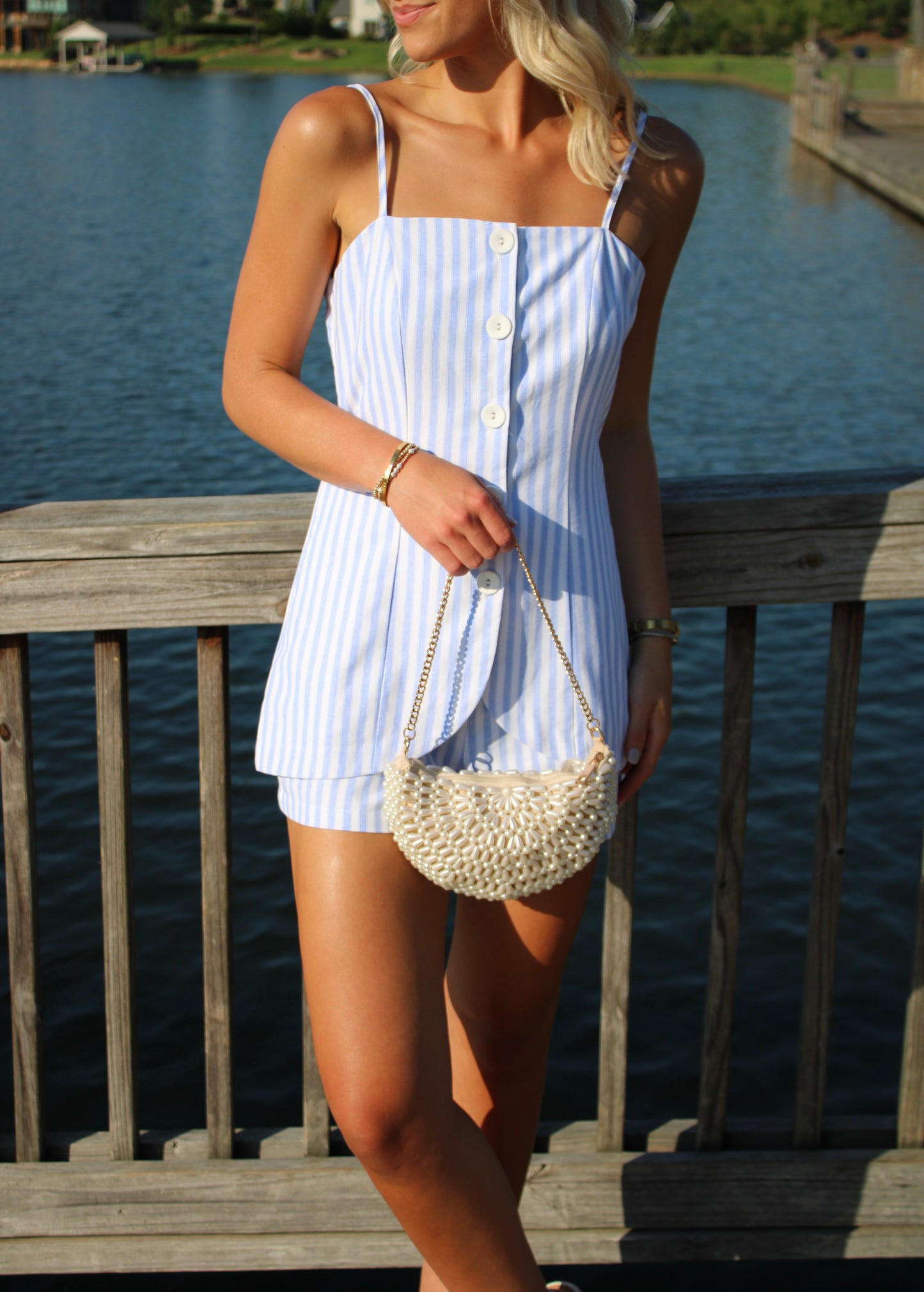 Rory Striped Romper