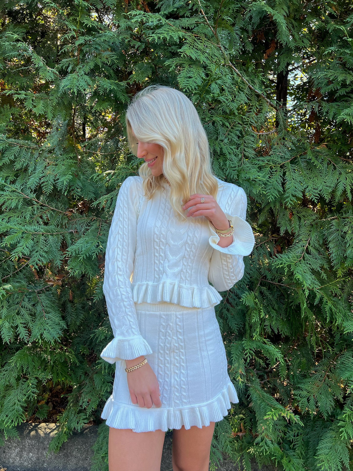 White Sweater Set