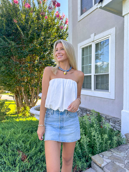 Iris Bubble Hem Top
