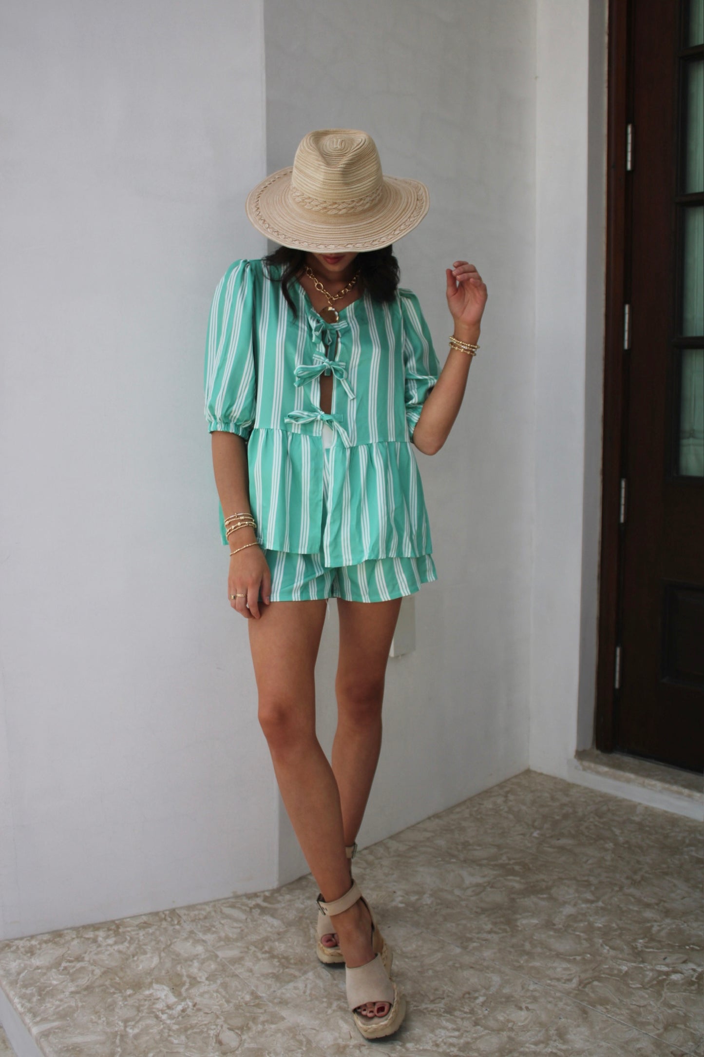 Talia Tie Striped Set