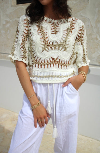 Charlotte Crochet Top
