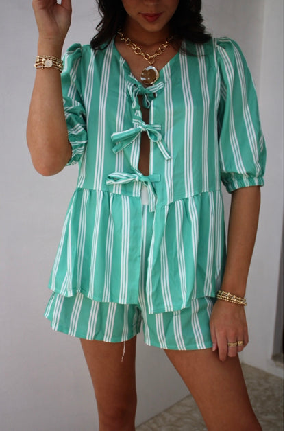 Talia Tie Striped Set